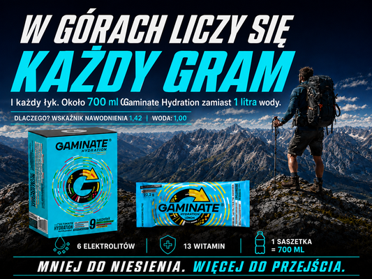 Nawodnienie w górach. Jak nawadniać się skuteczniej i nie nosić niepotrzebnego ciężaru?