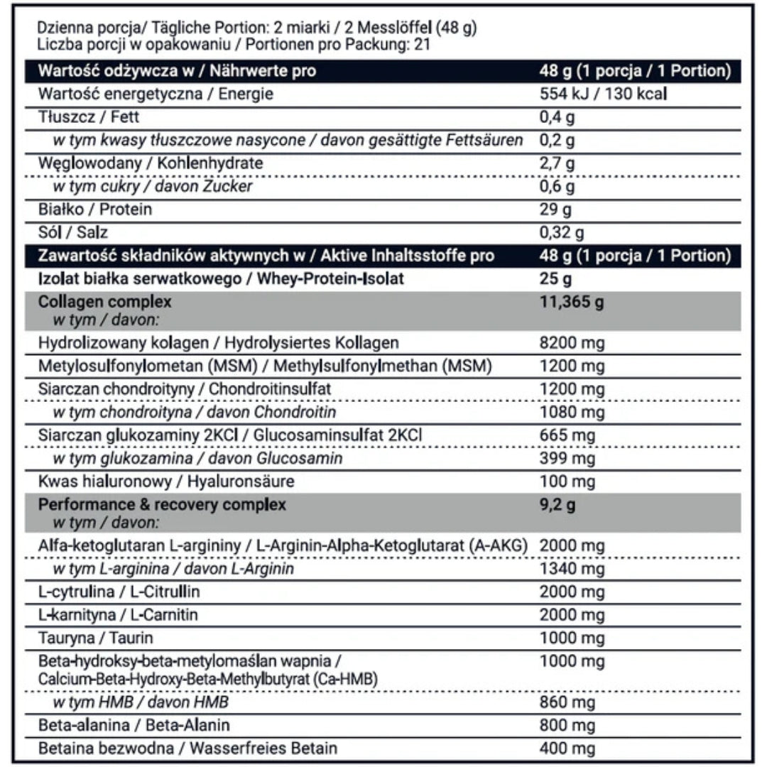 ISOLATE + COLLAGEN COMPLEX + PERFORMANCE & RECOVERY COMPLEX