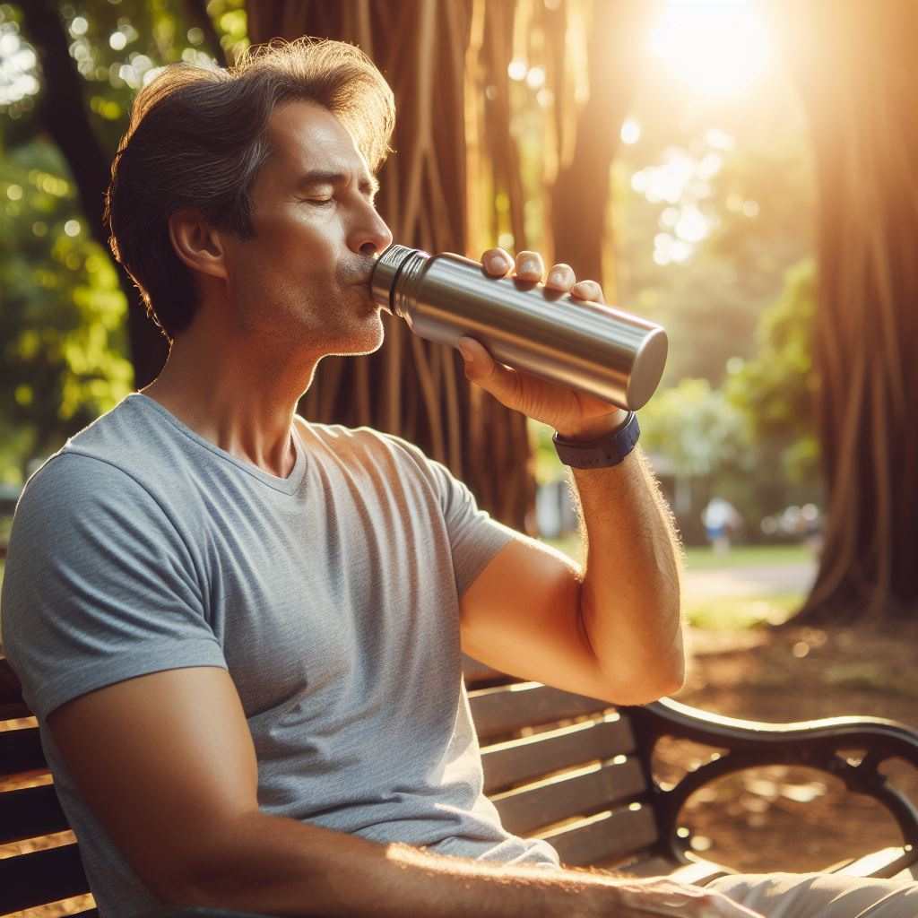 Gaminate Hydration - mężczyzna pijący wodę